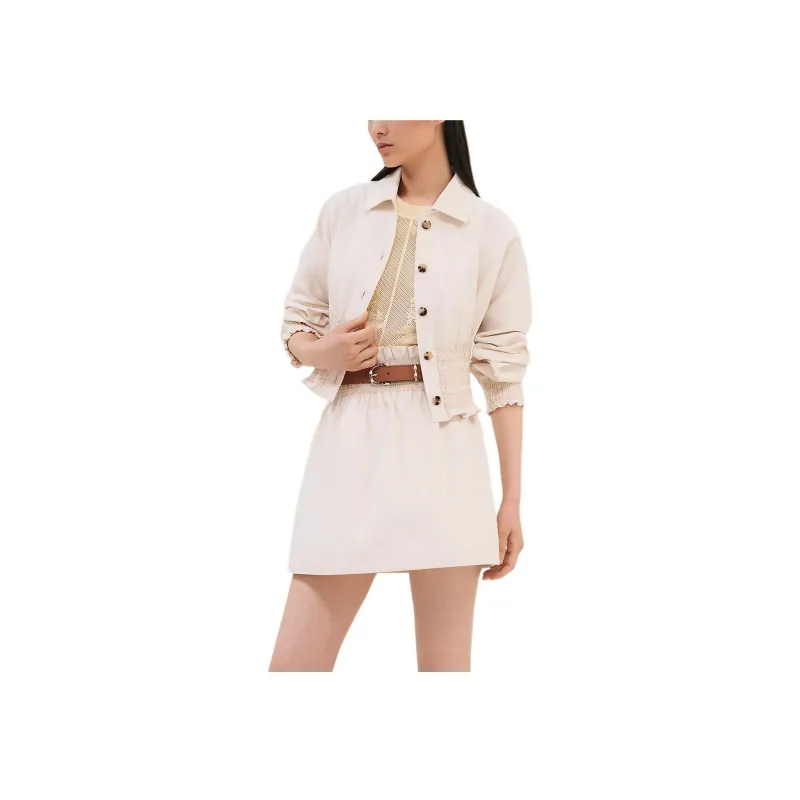 HERMES Jackets & Coats Women's White-0