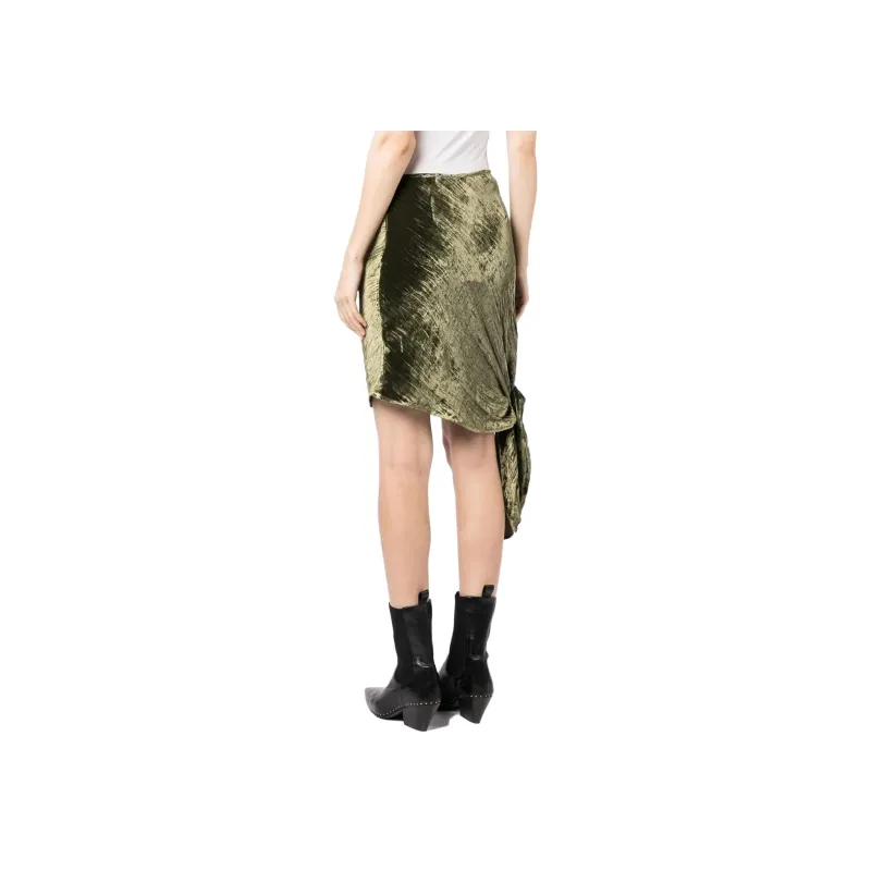 Petar Petrov Crinkle finish Asymmetric Mini Skirt-3