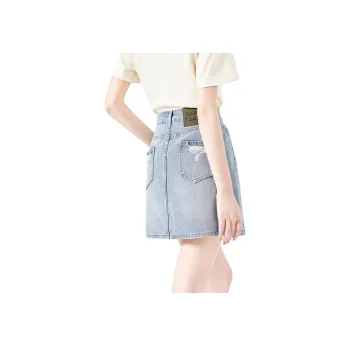 TOUCH Denim Short Skirts Women's Light Blue