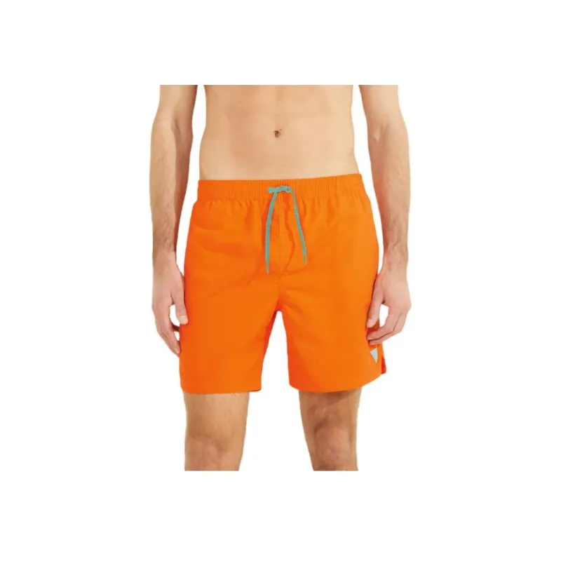 GUESS Swim Trunks Casual Shorts Men's Orange-1