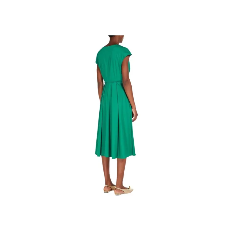 WEEKEND MaxMara Short Sleeved Dress Women's Dark Green-3