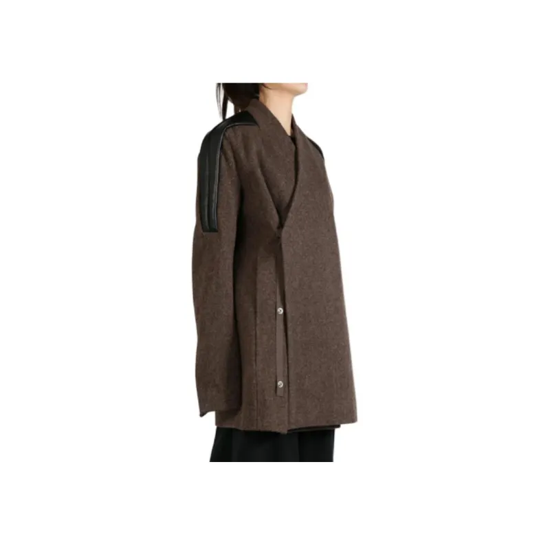 RICK OWENS Officer Jacket 'Brown/Black/Thulian'-2