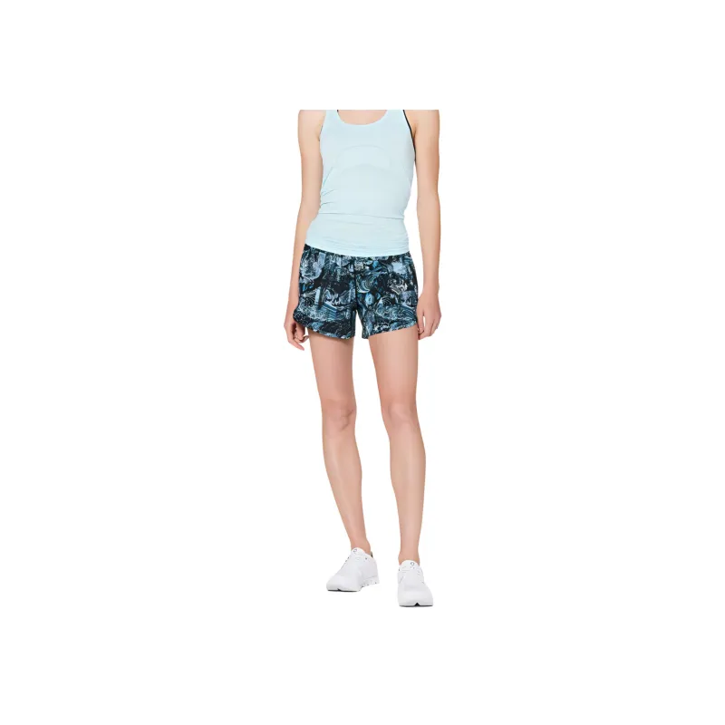 Lululemon Tracker Sports Shorts 4' Women's Blue Black Print-2