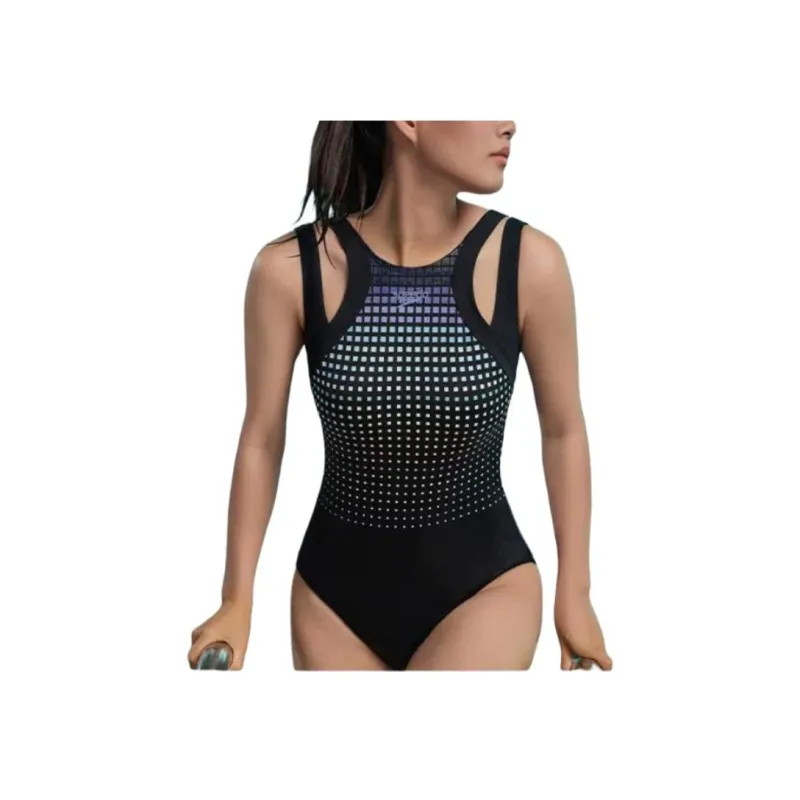 Speedo One piece Swimsuit Women's Black/Blue-2