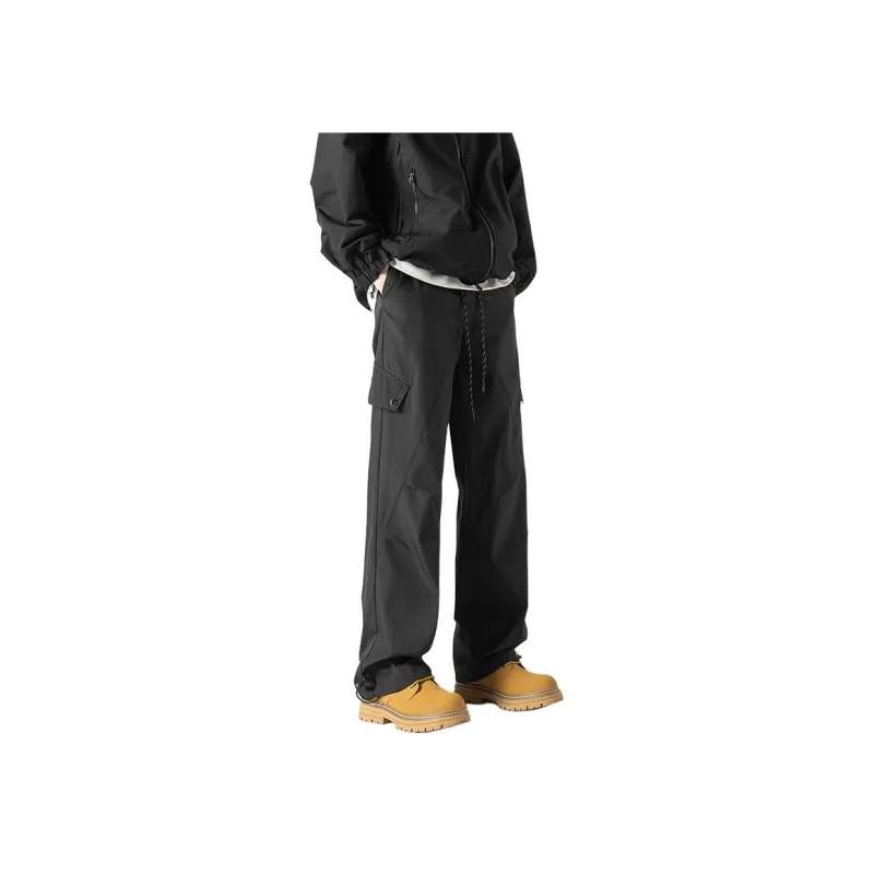 D&W Casual Pants Unisex Black-2