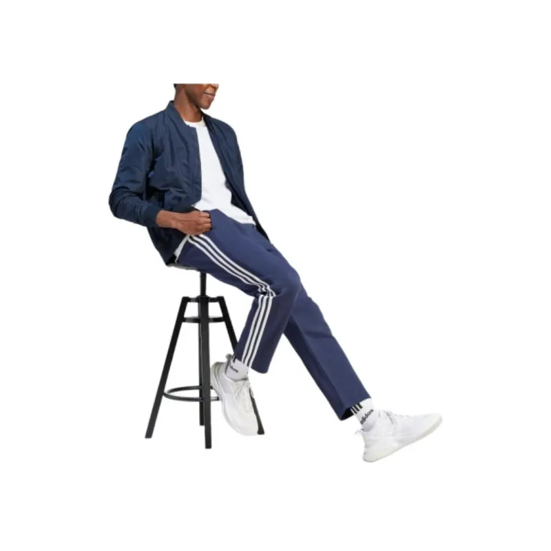 Adidas Essentials 3 Stripes Open Hem Fleece Pants-3