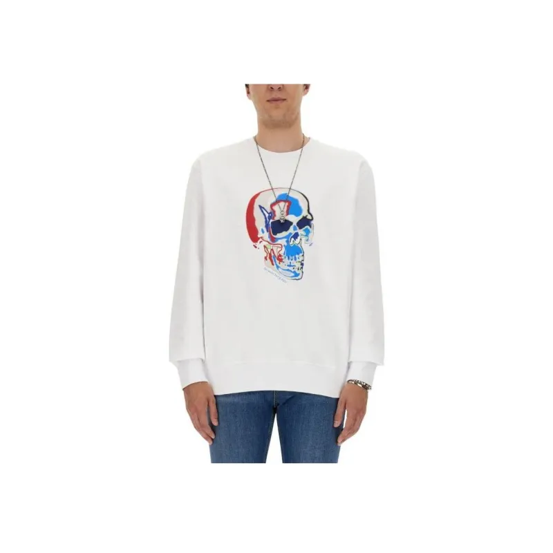 Alexander McQueen Skull Printed Crewneck Sweatshirt-3