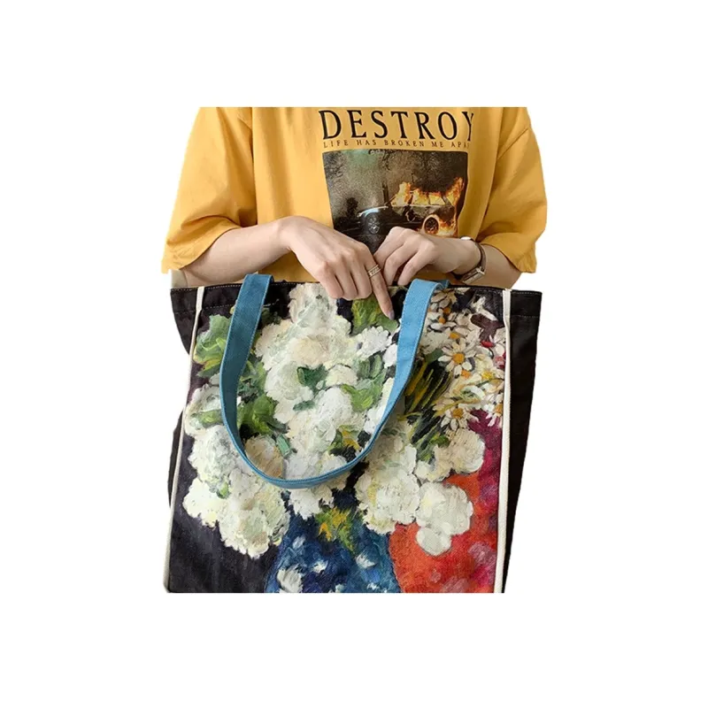 Hongna Canvas Polyester Tote Bag, Shopping Bag, Handbag, Shoulder Bag Women's-9