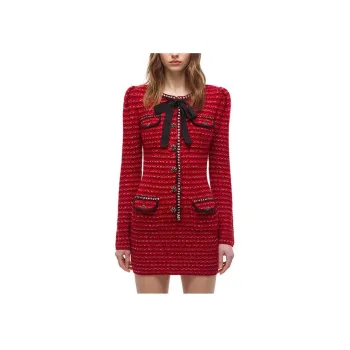 Self portrait Long Sleeved Dresses Women's Red