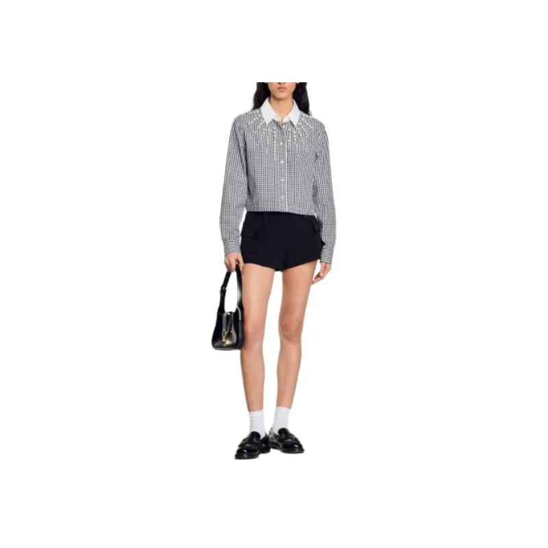 Sandro Rockfall Gingham check Cotton Shirt-2
