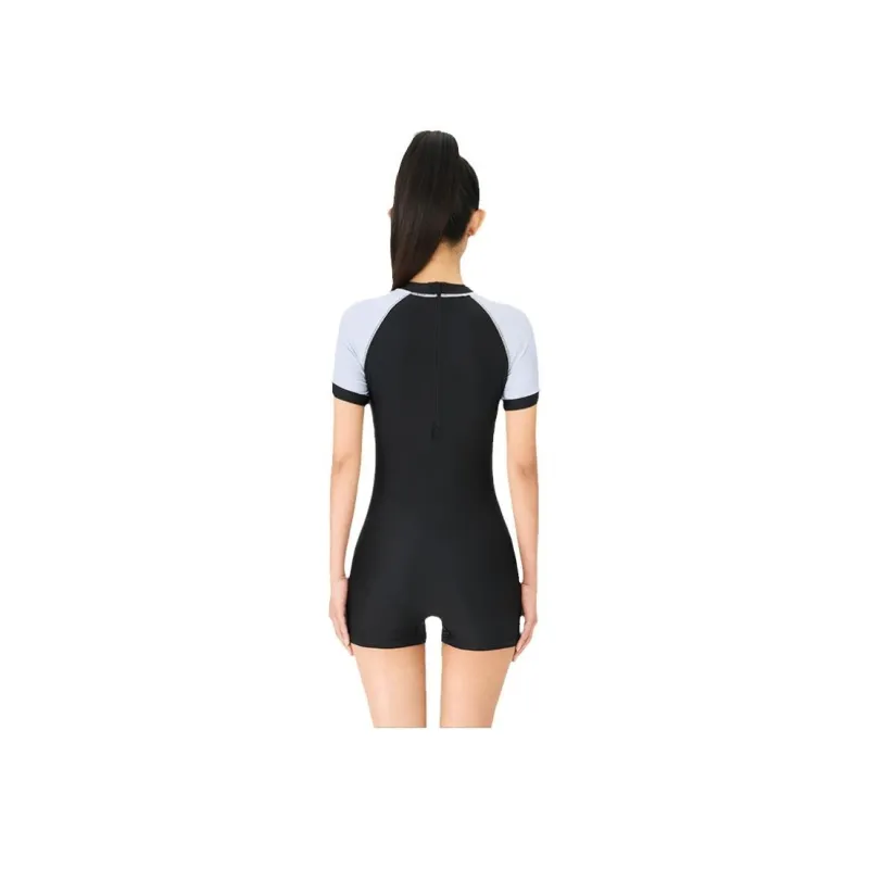 Erke Sports Life Collection One piece Swimsuit Women's Black Blue-6