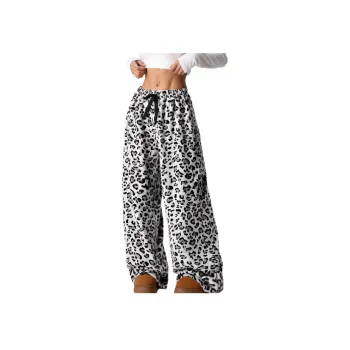 Fashionable Loose Flannel Casual Pants Women
