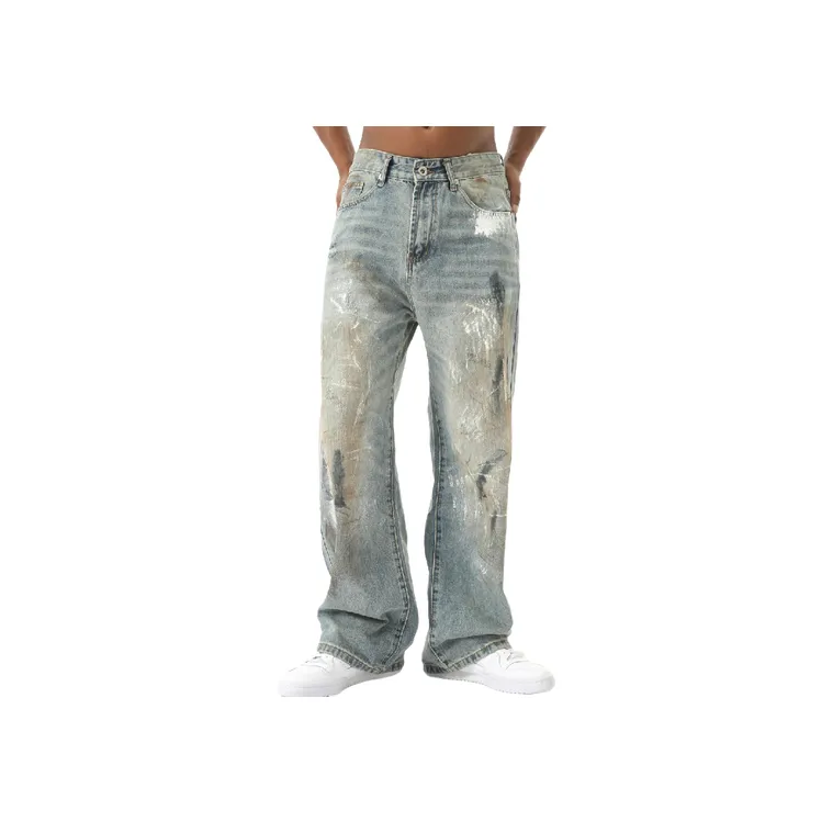 Simple Distress Jeans-1