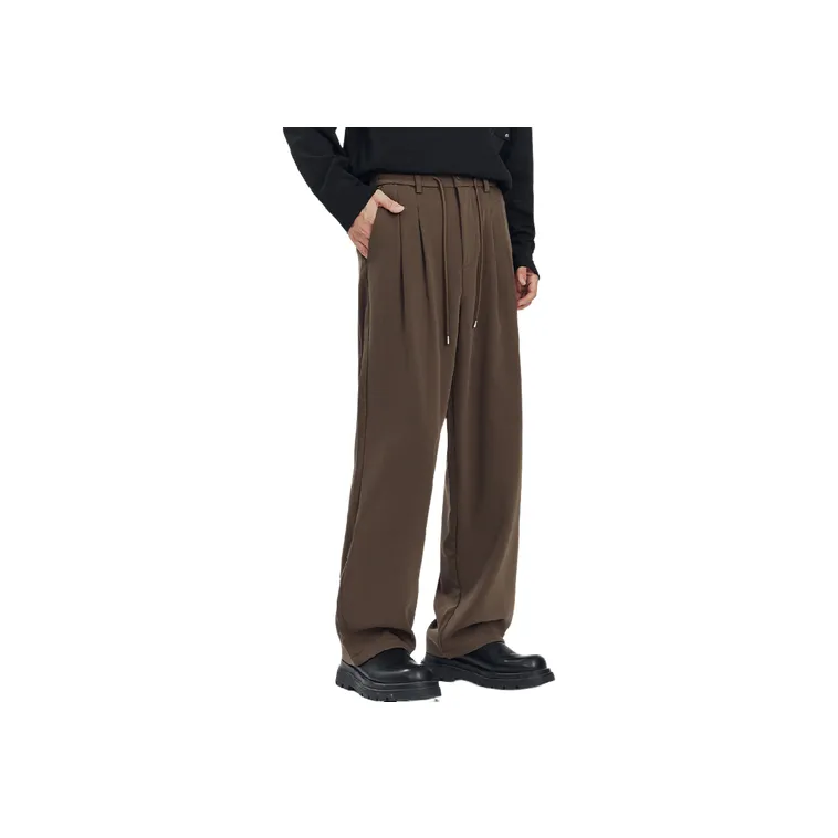 Funky Loose Straight Leg Blended Synthetic Fabrics Casual Pants-2