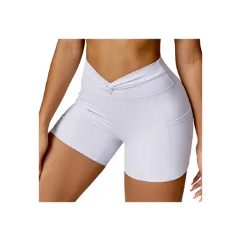 Casual Plain Nylon Spandex Sheer Fabric Sports Shorts Women