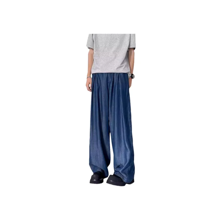 Retro Drape Printed Jeans-0