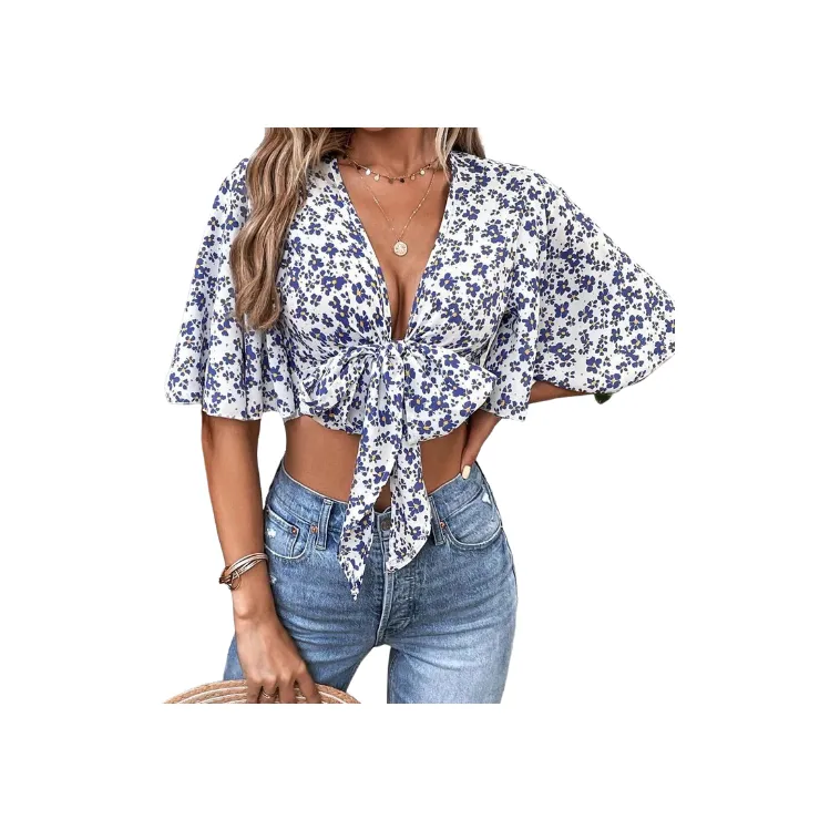 Boho Printed Chiffon Shirt-0