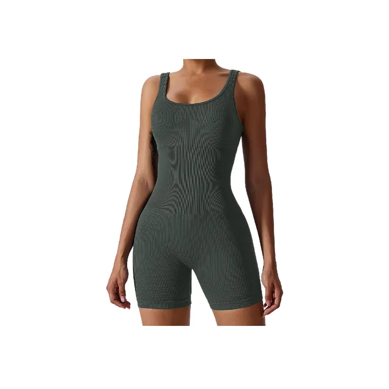 Basics Casual Nylon Spandex Blend Bodysuit Women-4