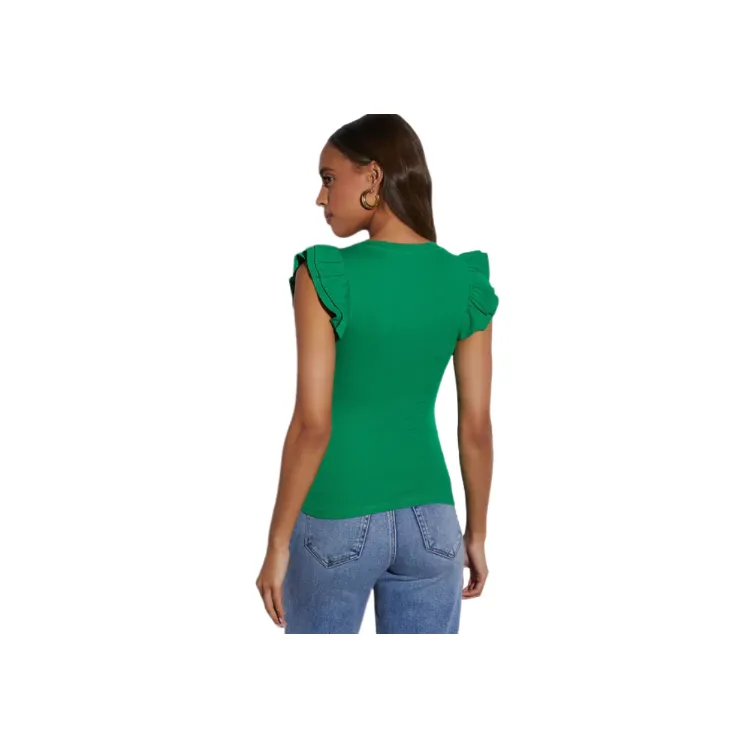 Simple Skin friendly Polyester T Shirt Women-3