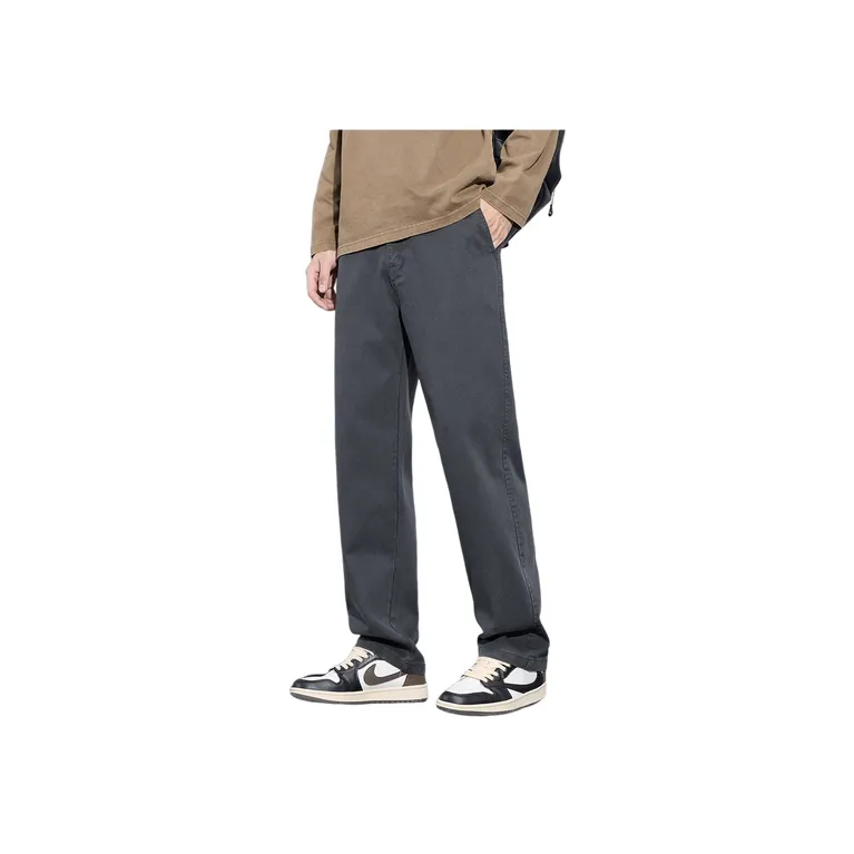 Breathable Loose Blended Synthetic Fabrics Casual Pants-5