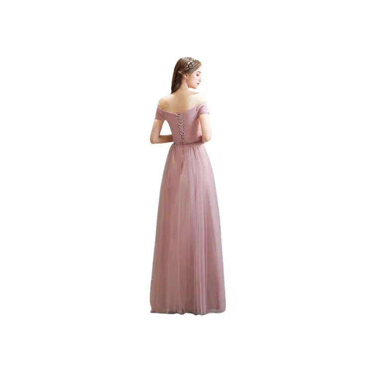 Elegant Plain Polyester Dress Women-9