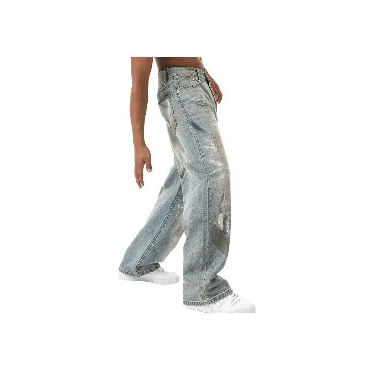 Simple Distress Jeans-2
