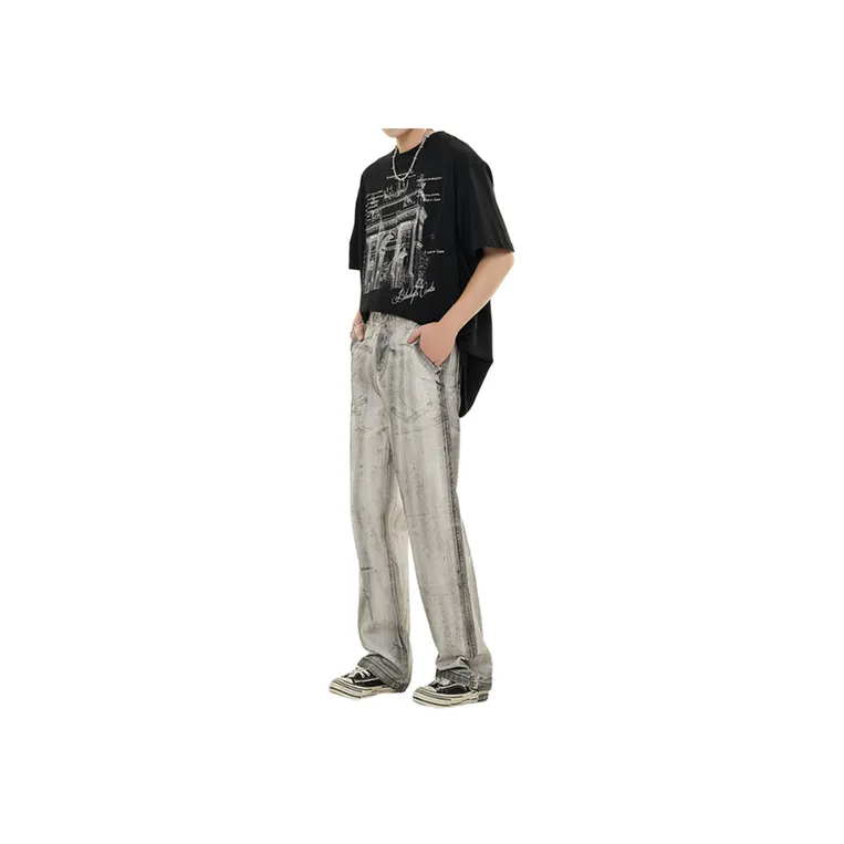 Hip Hop Loose Dirty Jeans-2