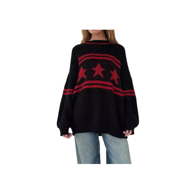 Fashionable Star Sweater Women-0