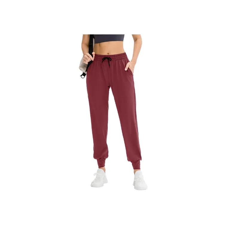 Sporty Casual Polyester Sports Pants Women-0