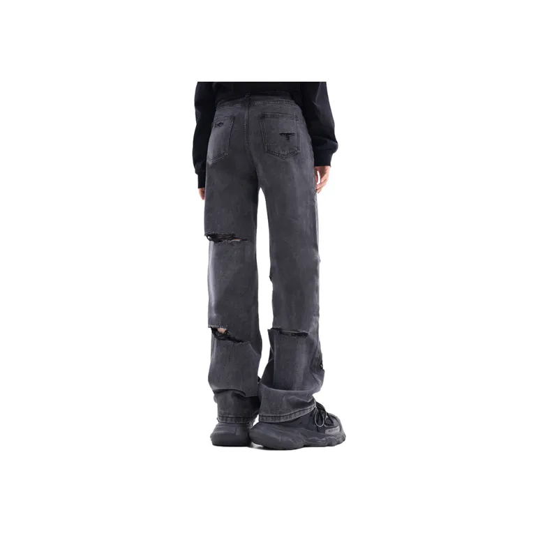 Loose Straight High Street Trailing Retro Wide Leg Pants-5