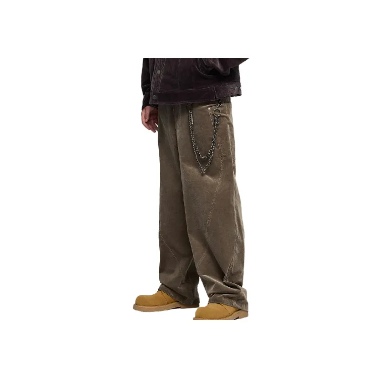 Retro Loose Corduroy Cargo Pants-6