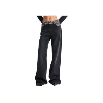 Leopard Print Fashionable Jeans Women