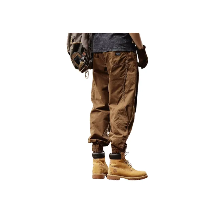 Funky Retro Twill Fabric Casual Pants-7