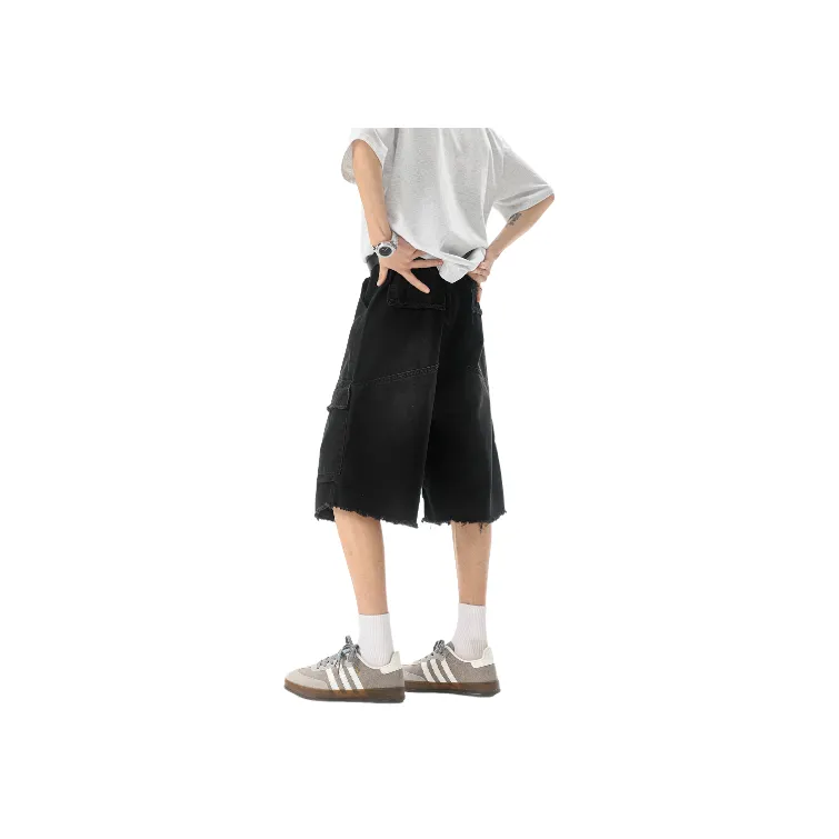 Street Loose 100% Cotton Cargo Shorts-1