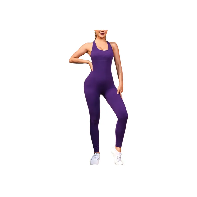 Sports Casual Blended Synthetic Fabrics Bodysuit Women-2