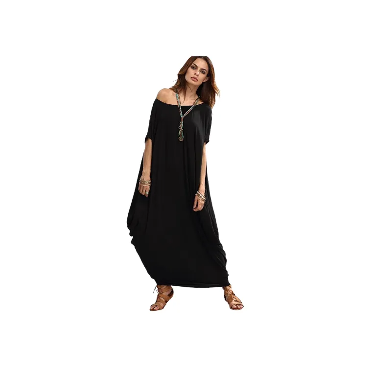 Casual Plicated Polyester Dress Women-2