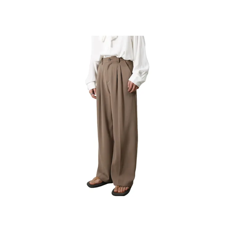 Casual Loose Blended Synthetic Fabrics Suit Trousers-5