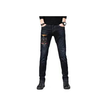Casual Embroidered Jeans