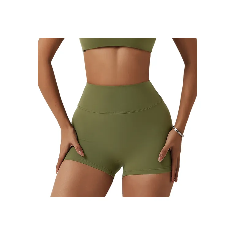 Simple Fashionable Nylon Spandex Brushed Fabric Sports Shorts Women-8