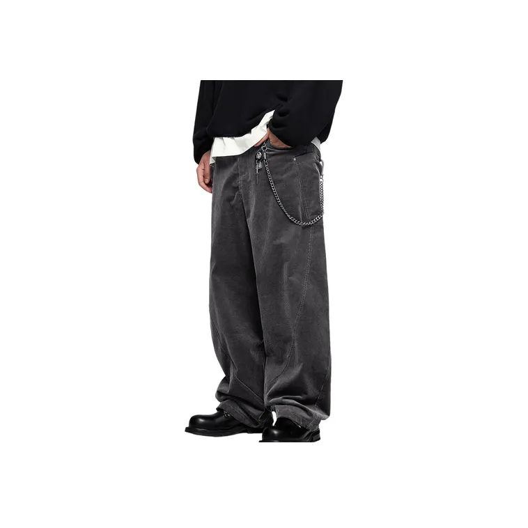 Retro Loose Corduroy Cargo Pants-11
