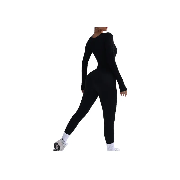 Simple Casual Blended Synthetic Fabrics Bodysuit Women-3