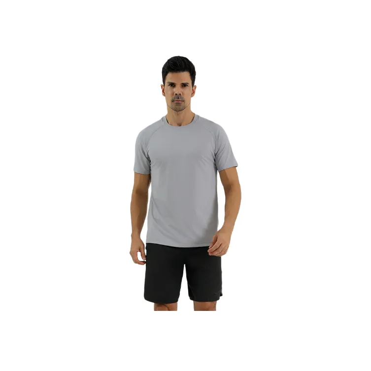 Sporty Plain Lycra T Shirt-4