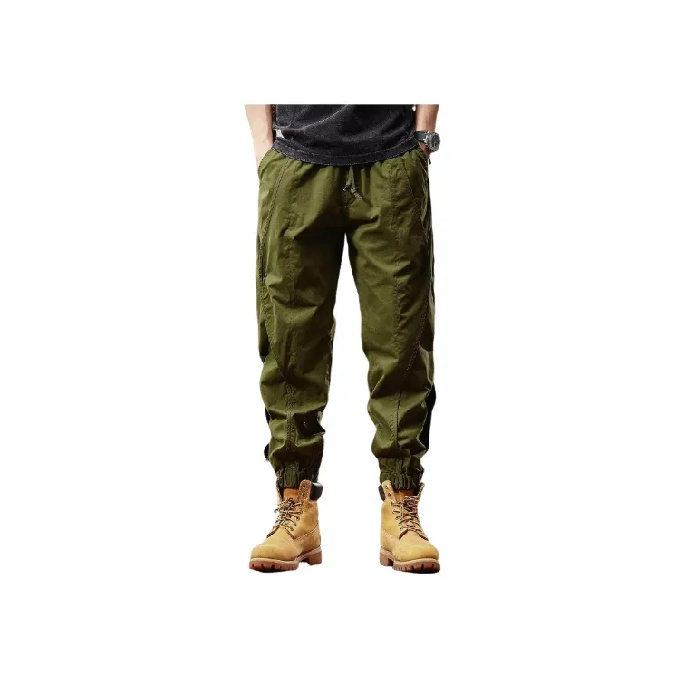 Funky Retro Twill Fabric Casual Pants-0