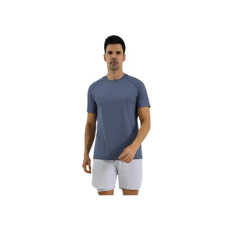 Sporty Plain Lycra T Shirt-2