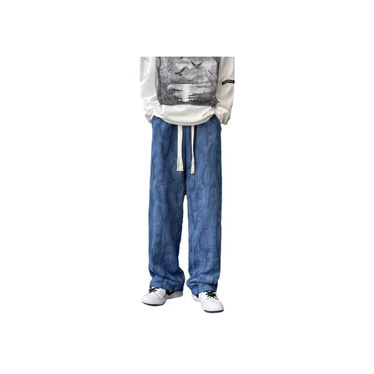 High Street Trendy Hip Hop Straight Loose All Match Pants-6