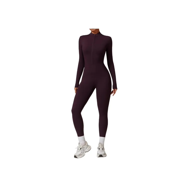 Casual Zipper Bodysuit Women-1