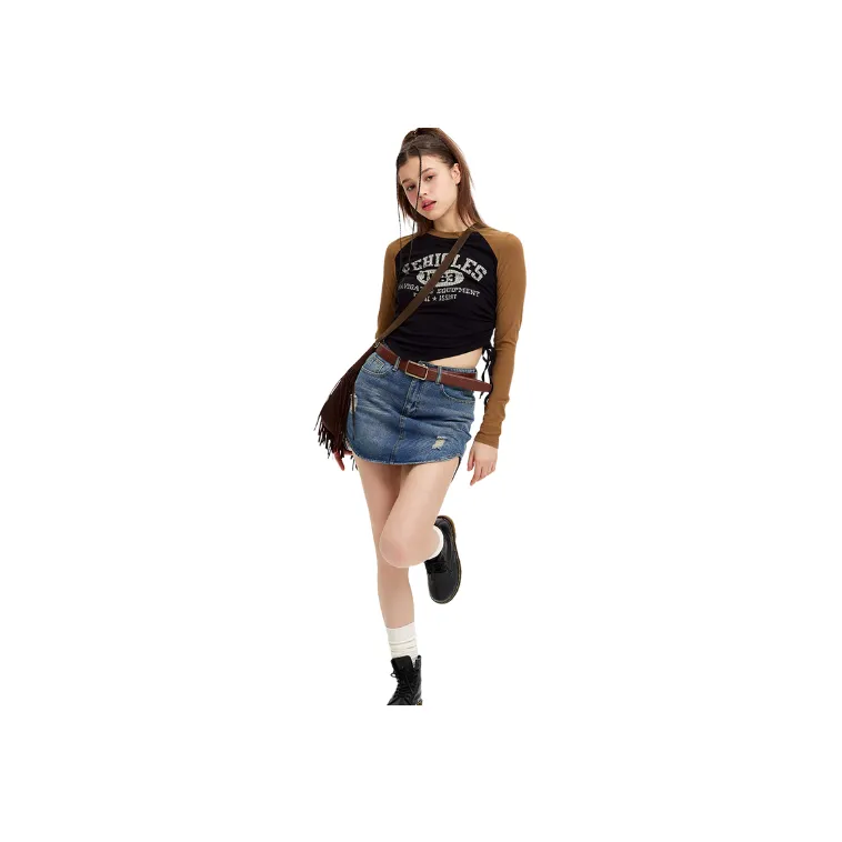Casual Loose Polyester T Shirt Women-3