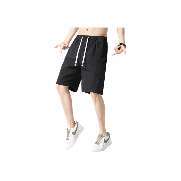 Casual Sporty Nylon Cargo Shorts-1