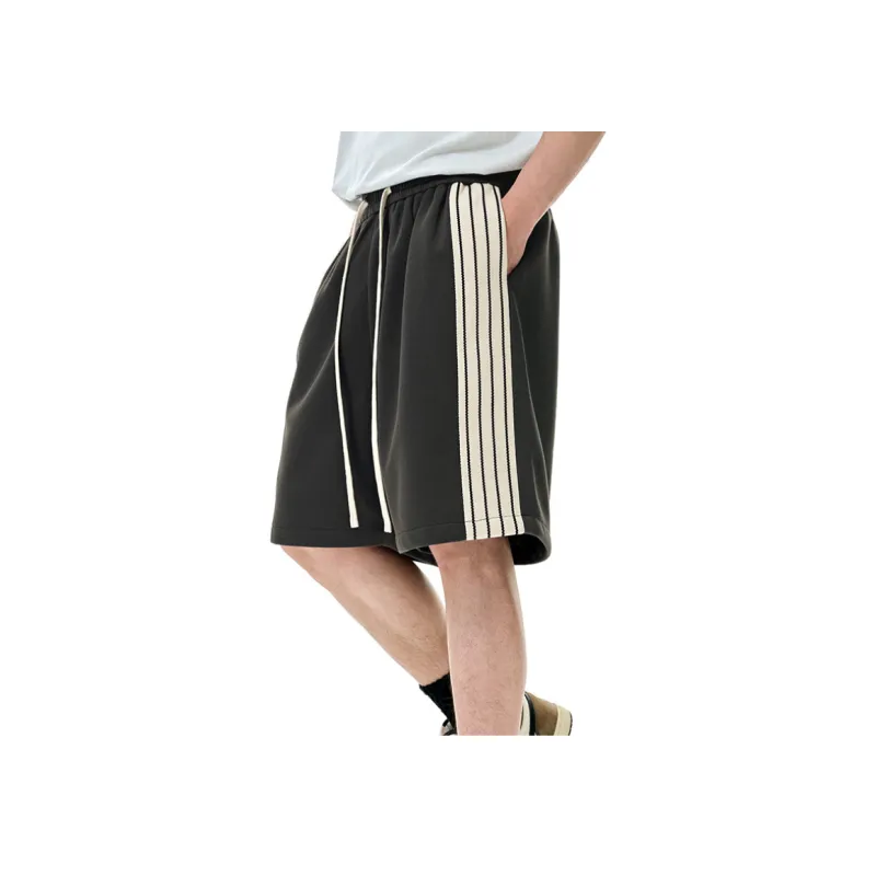 Retro Loose Cotton Sports Shorts-3