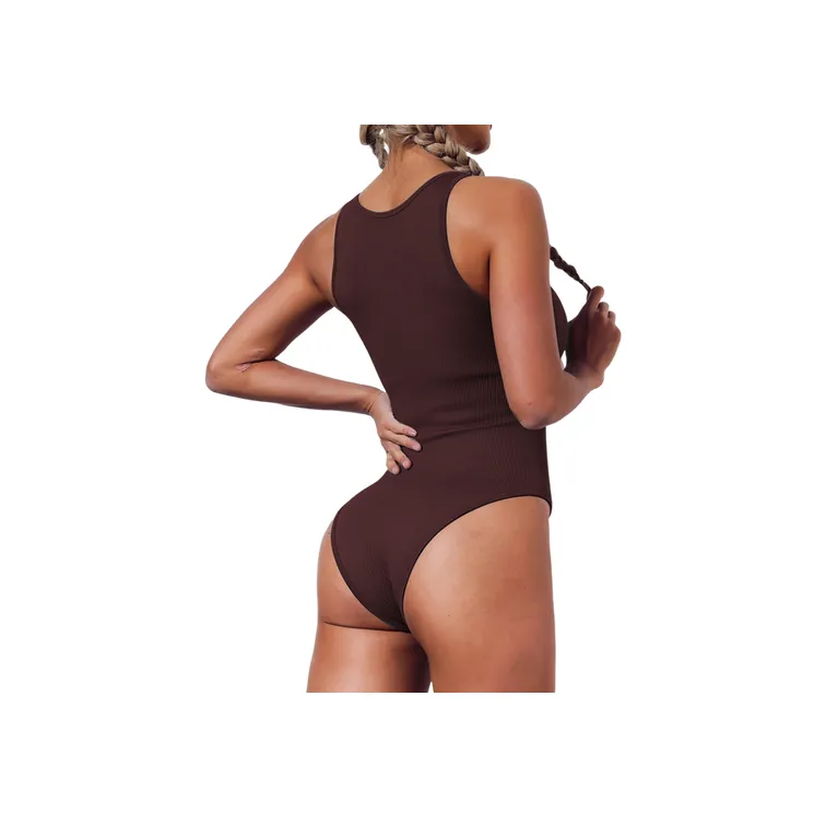 Casual Glamorous Blended Synthetic Fabrics Bodysuit Women-4